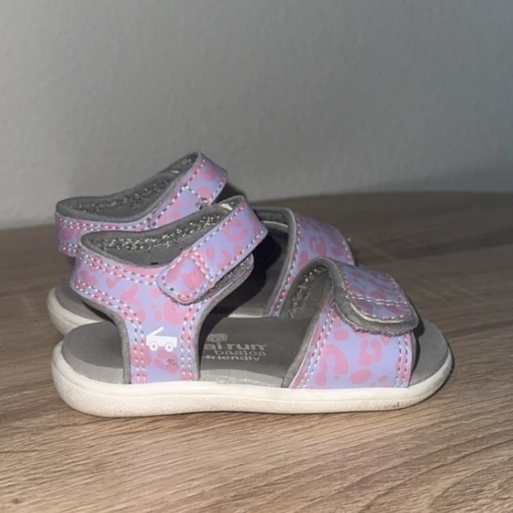 See Kai Run Logan Pink & Purple Cheetah Toddler‎ Girl Sandals